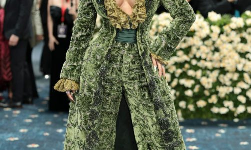 Cardi B Makes a Bold Statement at Met Gala 2025 with Wallpaper-Inspired Green Gown